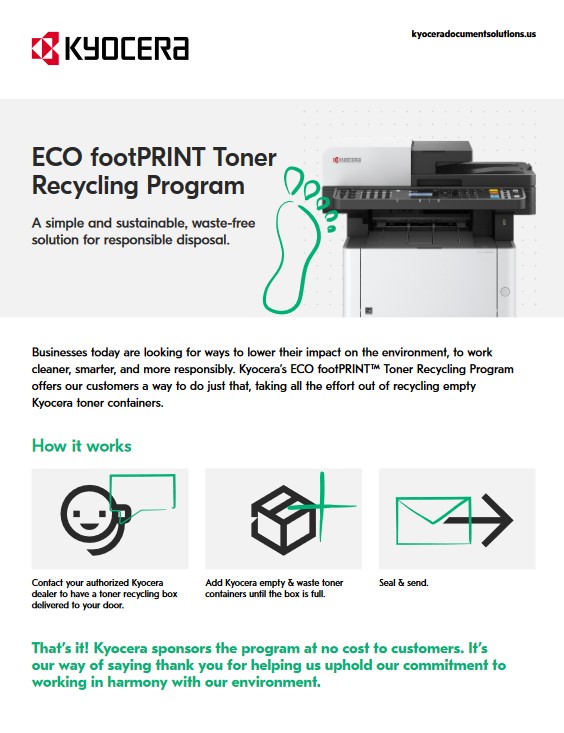 ECO FootPRINT, Kyocera, Enviroment, CopyLady