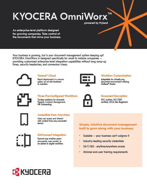 Kyocera Software Document Management Kyocera Omniworx Powered By Hyland Data Sheet Thumb, CopyLady, Kyocera, KIP, Xerox, VOIP, Southwest, Florida, Fort Myers, Collier, Lee