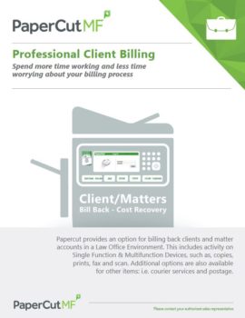 Papercut, Mf, Professional Client Billing, CopyLady